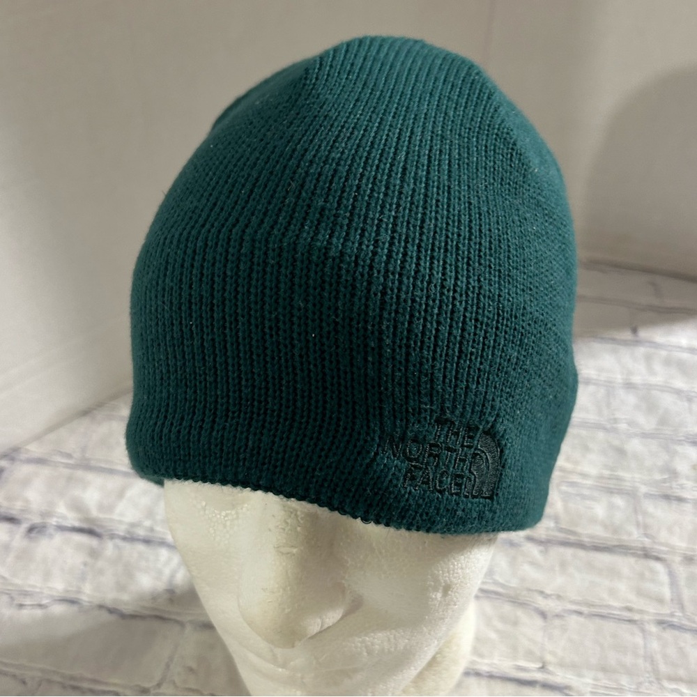 THE NORTH FACE PONDEROSA GREEN SKULL BEANIE FLEECE HEADBAND HAT YOUNG/JUNIOR O/S